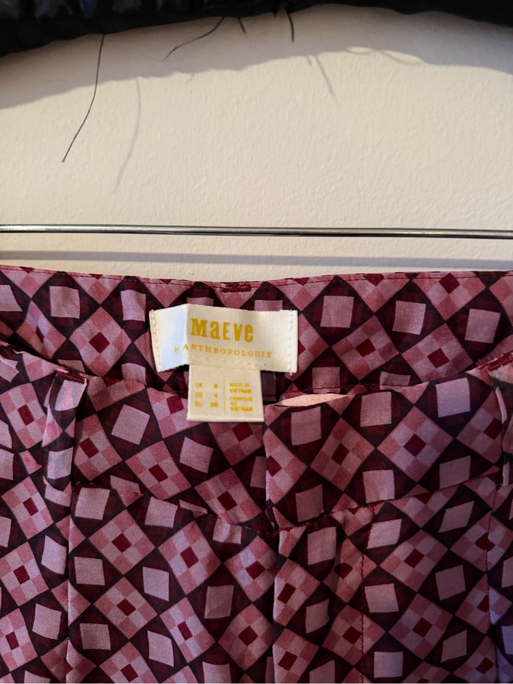 NWT Maeve by Anthropologie ‘The Avery’ Printed Wide-Leg 100% Silk Pants - Picture 5 of 13